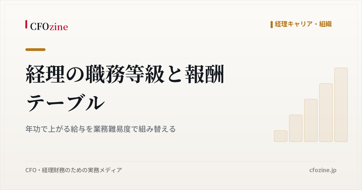 経理の職務等級と報酬テーブルを、年功から業務難易度へ組み替える手順