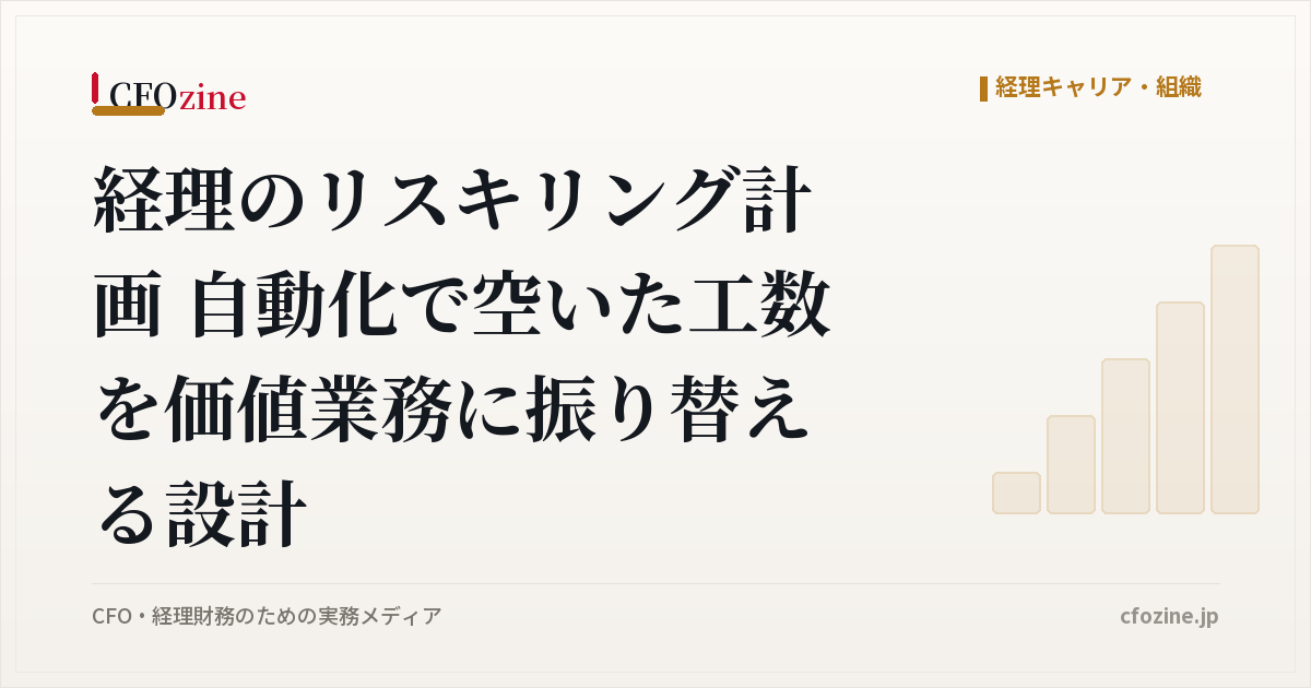 経理のリスキリング計画 自動化で空いた工数を価値業務に振り替える設計