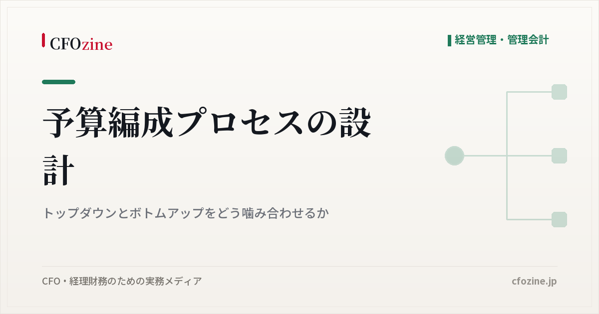 予算編成プロセスの設計：トップダウンとボトムアップをどう噛み合わせるか