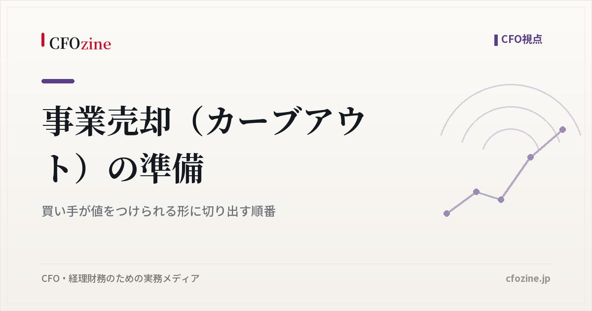 事業売却（カーブアウト）の準備｜買い手が値をつけられる形に切り出す順番