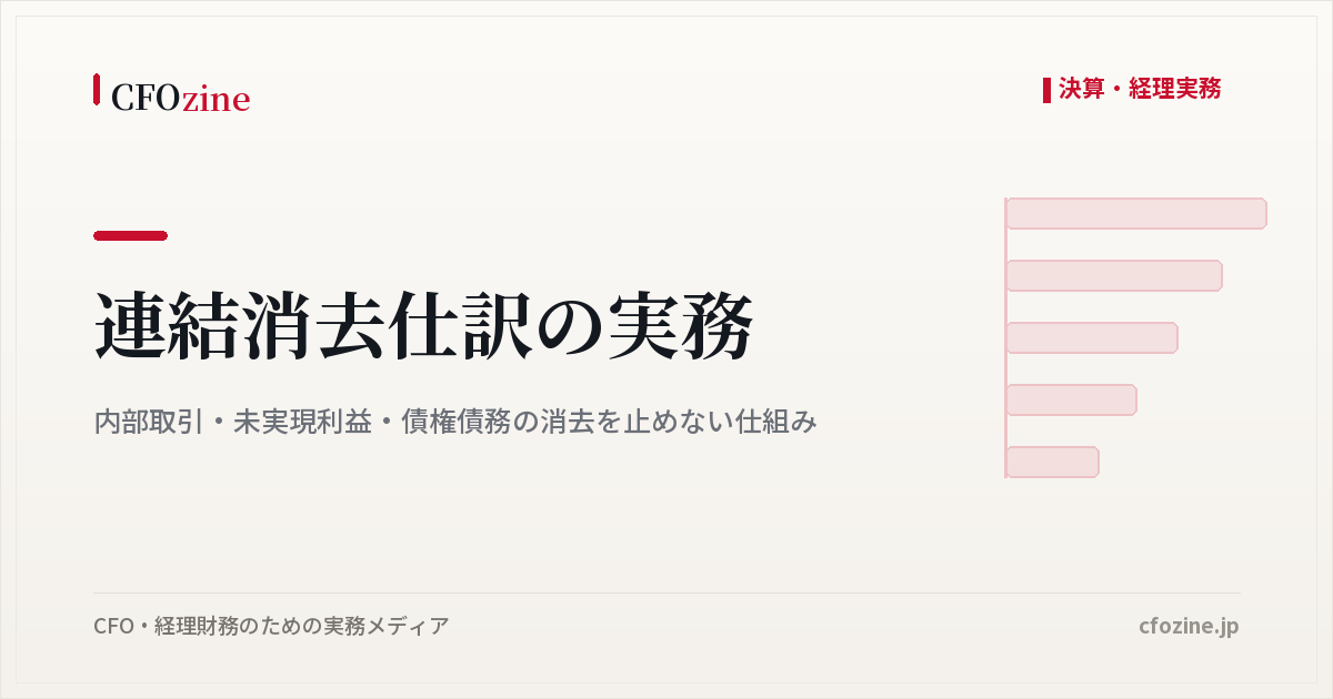 連結消去仕訳の実務：内部取引・未実現利益・債権債務の消去を止めない仕組み