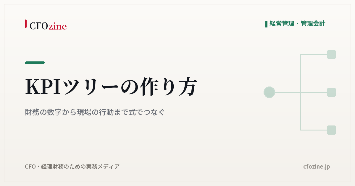 KPIツリーの作り方、財務の数字から現場の行動まで式でつなぐ