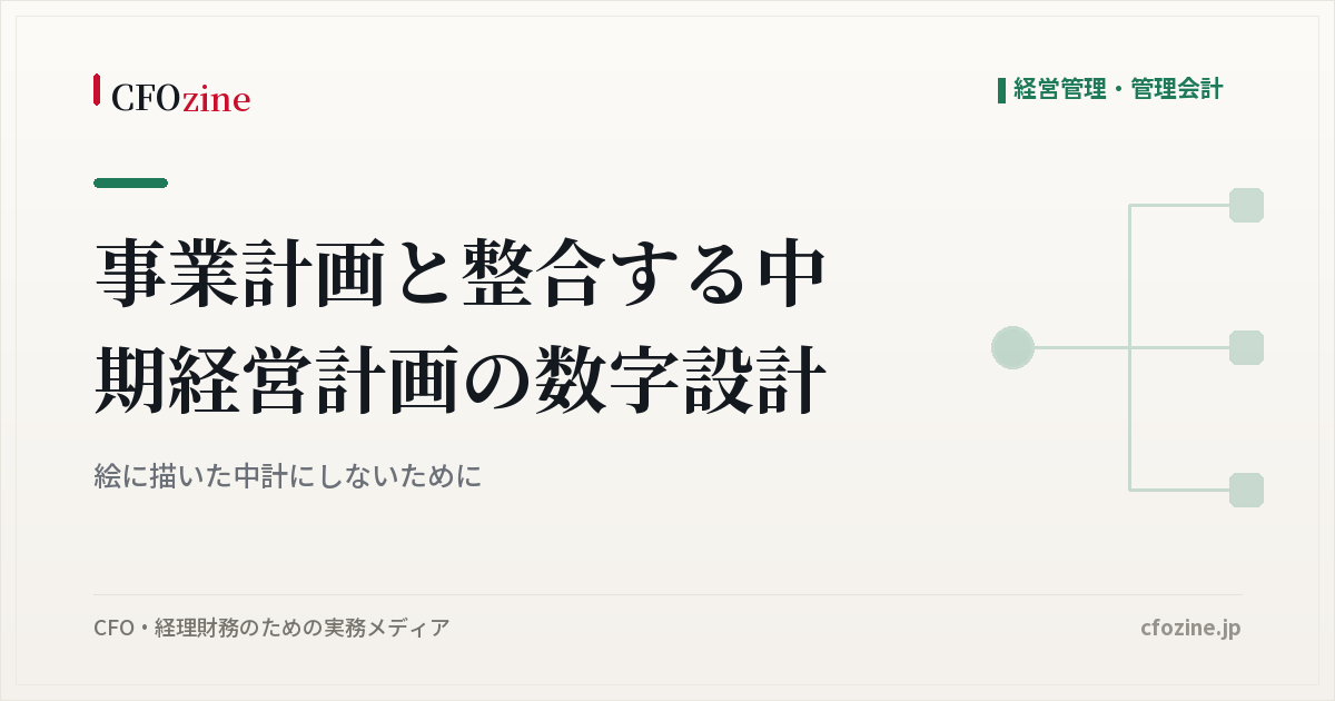 事業計画と整合する中期経営計画の数字設計：絵に描いた中計にしないために