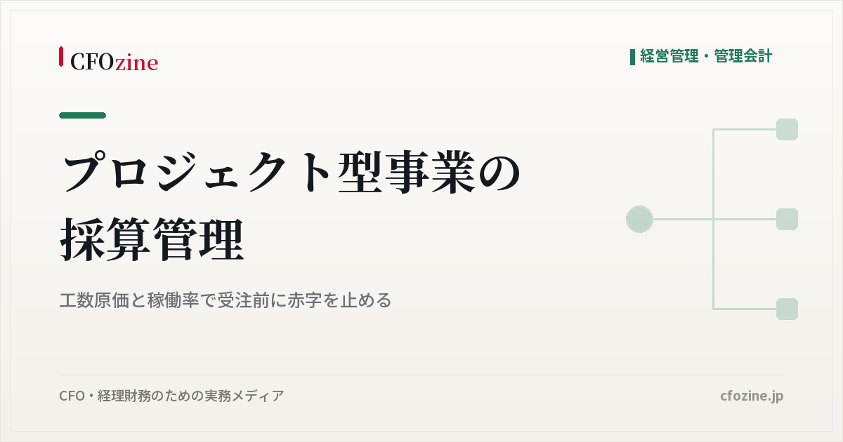 プロジェクト型事業の採算管理｜工数原価と稼働率で受注前に赤字を止める